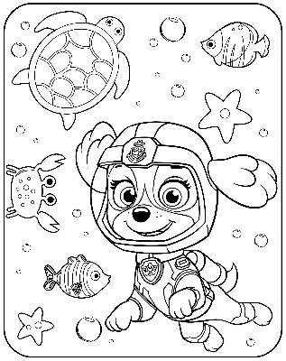 Kolorowanka pływająca Skye